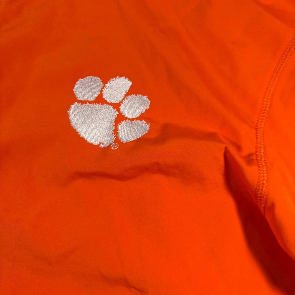 Columbia Clemson Tigers Windbreaker Jacket Mens Large Orange Hooded Full Zip